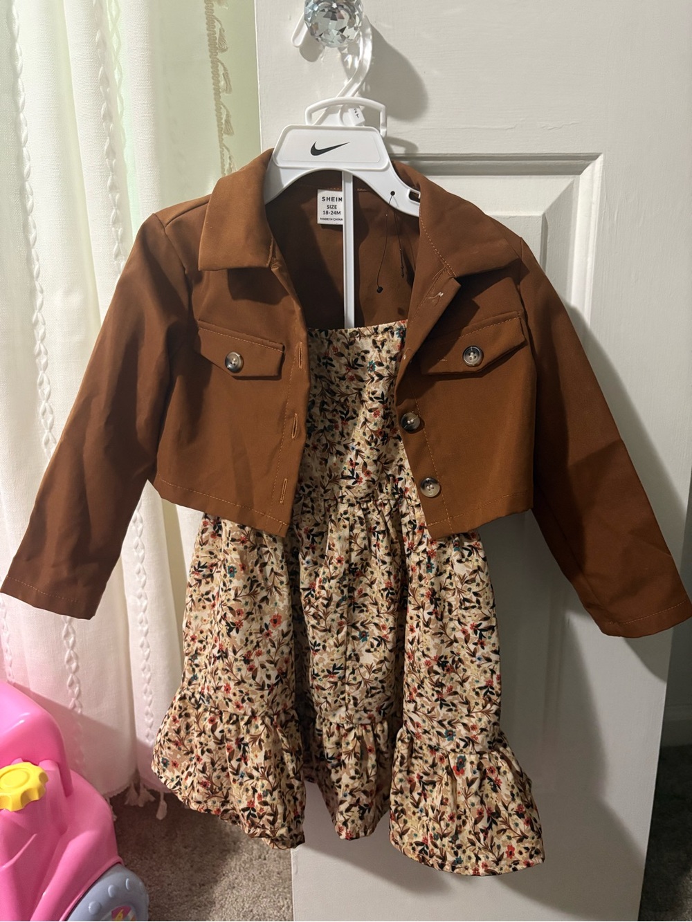 SHEIN Rust Brown Baby Jacket